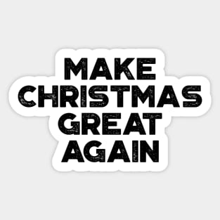 Make Christmas Great Again Funny Vintage Retro Sticker